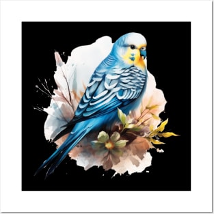 Blue Budgie Posters and Art